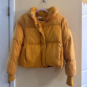 Superdry Cocoon Puffer Jacket in mustard yellow, Medium